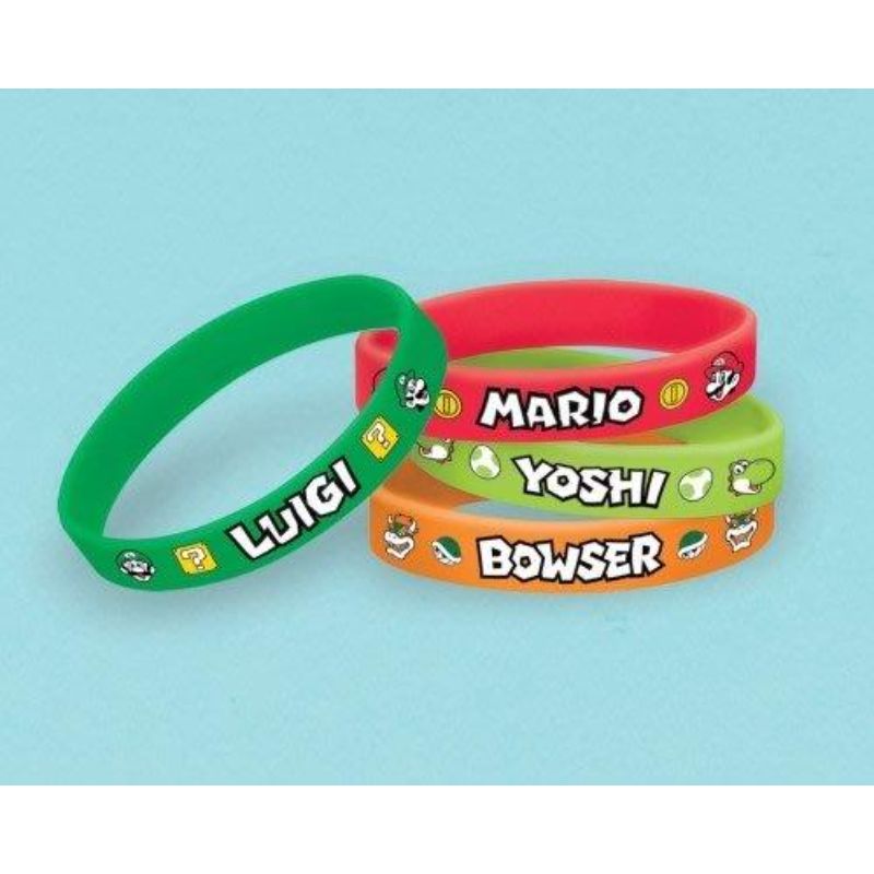 Pack 6 Pulseiras Super Mario