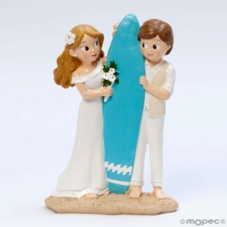 Figura para Bolo Noivos surfistas