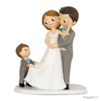 Figura para Bolo Noivos com Menino
