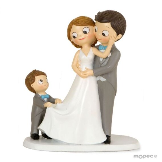 Figura para Bolo Noivos com Menino
