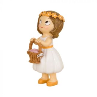 Figura para Bolo Menina Cesto