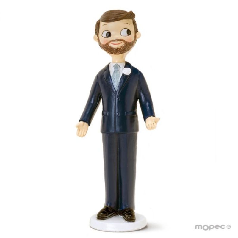 Figura para Bolo Noivo com Barba