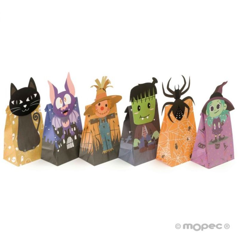 Pack de 6 sacos divertidos  Halloween