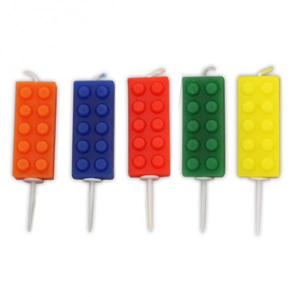 Pack de 5 velas Lego